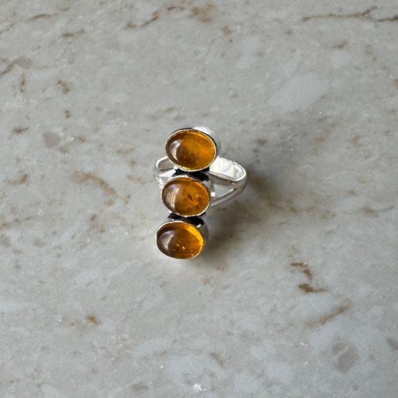 NWOT Sundance Golden Hour Ring, Amber, Sterling Silver - Picture 1 of 6